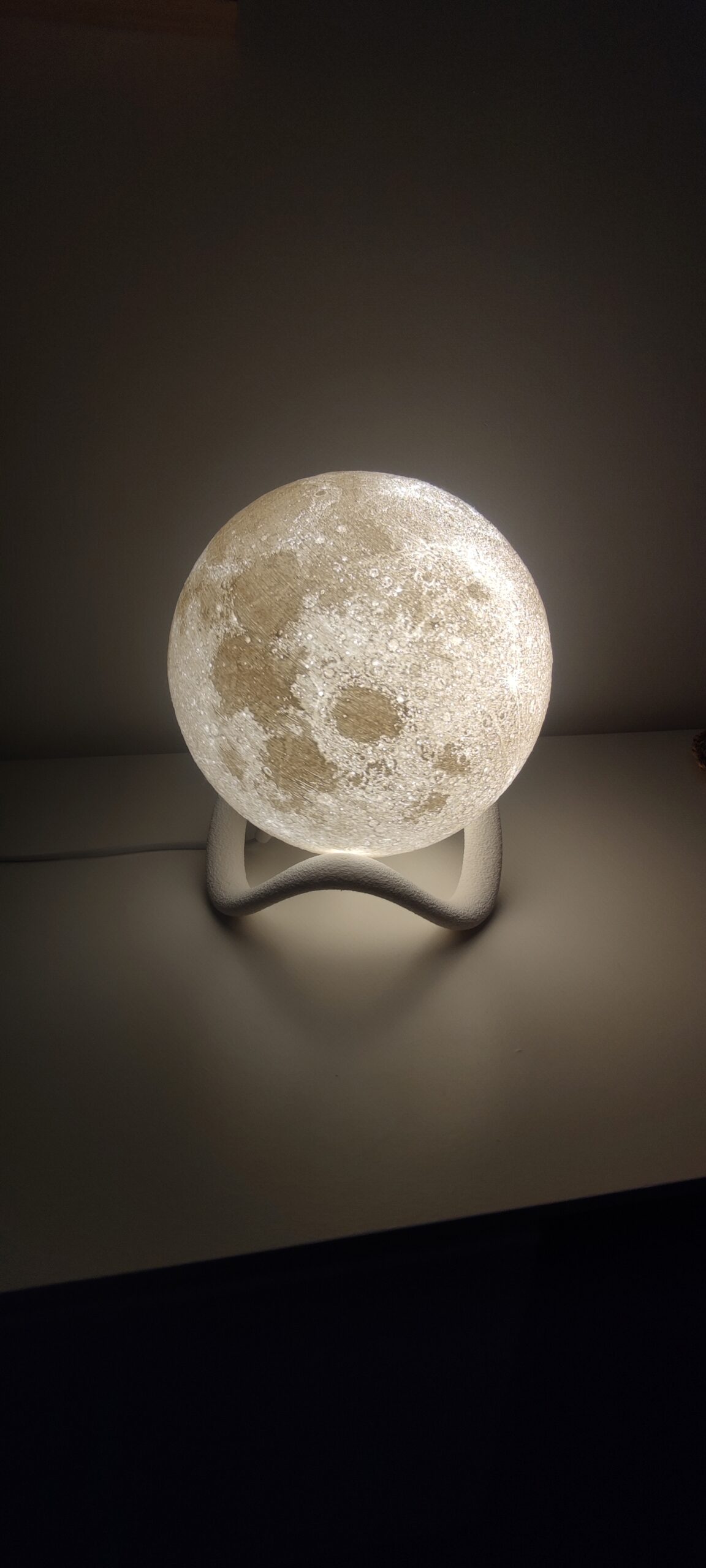 Mondlampe inkl. Standfuß + E27 Lampenhalterung