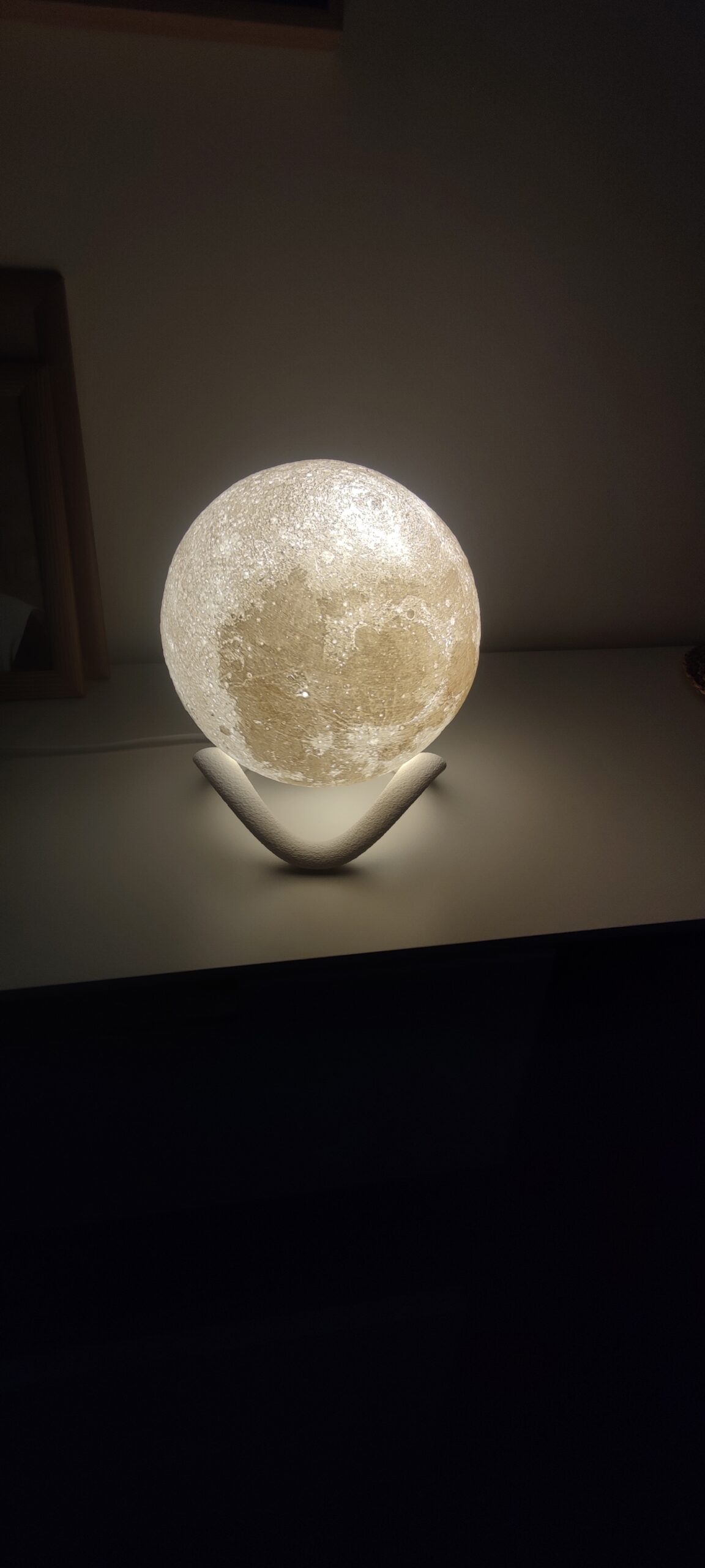 Mondlampe inkl. Standfuß + E27 Lampenhalterung – Bild 2