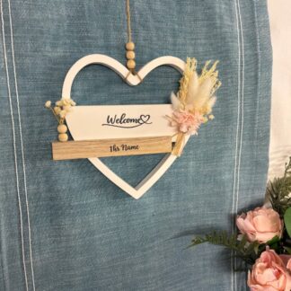 Deko Türschild "Welcome" personalisierbar