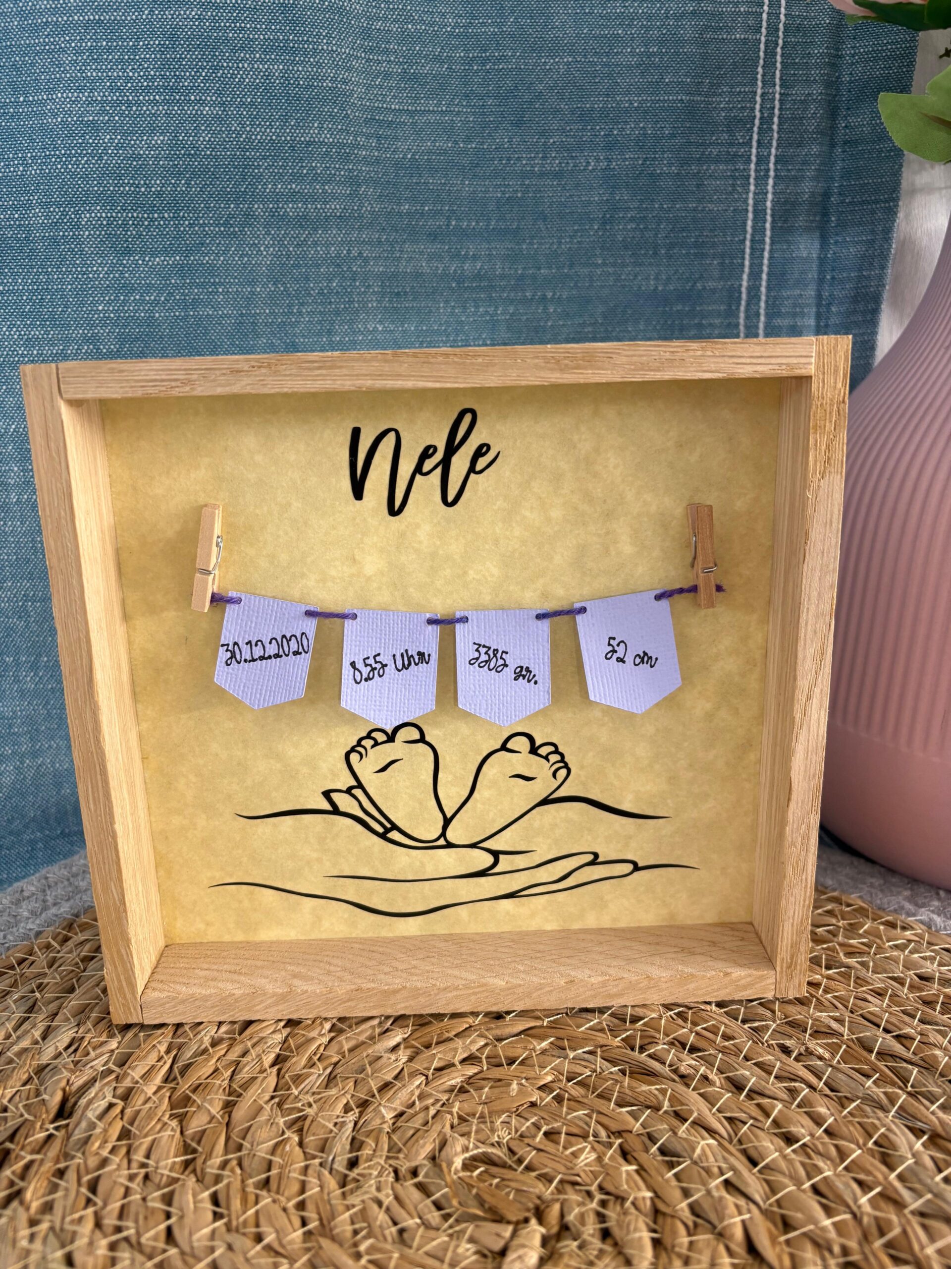 Deko Aufsteller "Geburt" personalisierbar