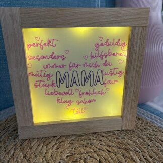 Deko Lichtbox Mama, Papa, Oma, Opa Variationen