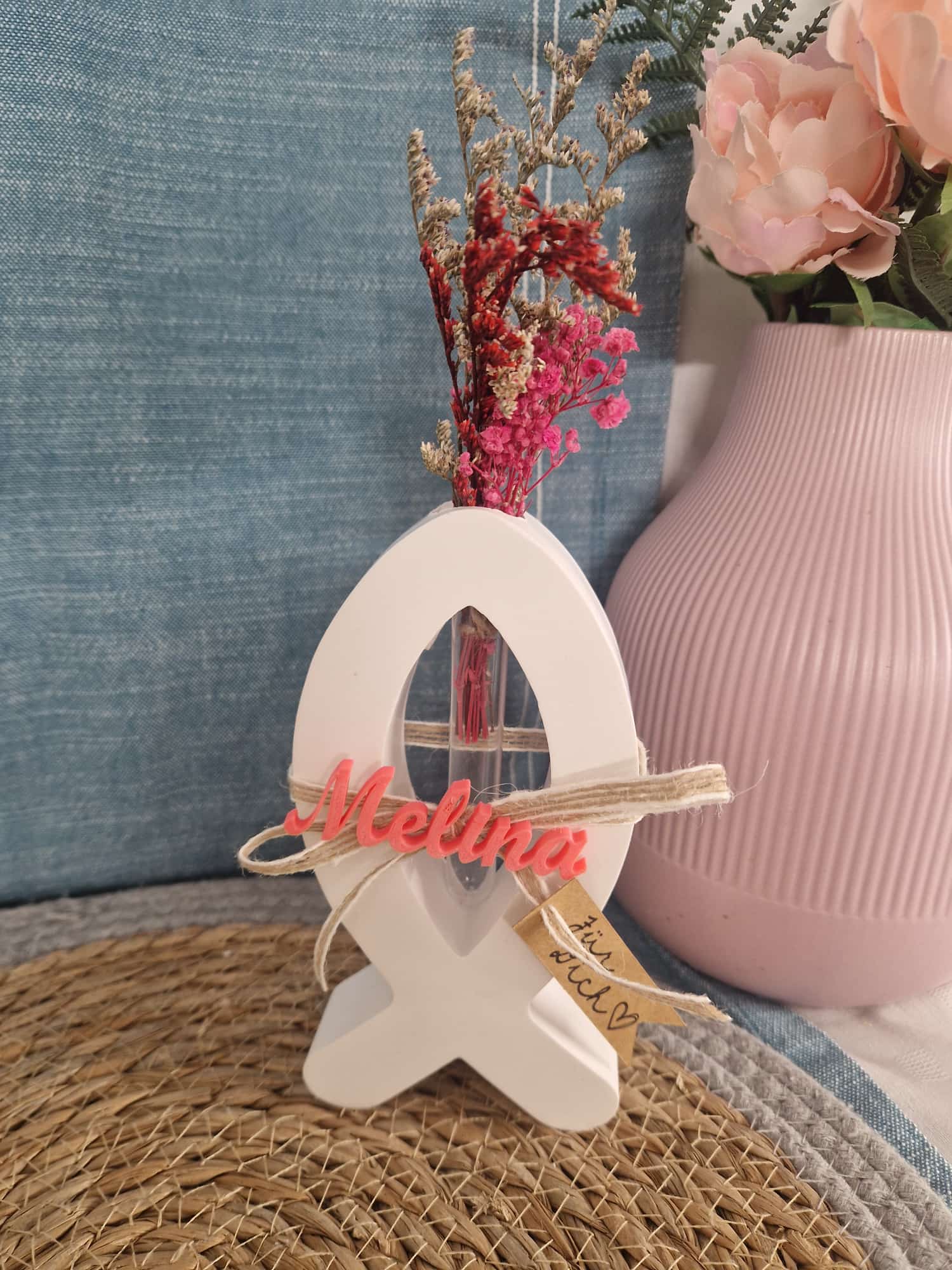 Deko Kommunion Fisch personalisierbar