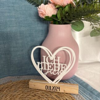 Deko Aufsteller "Ich liebe dich" personalisierbar