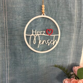 Deko Aufhänger "Herz Mensch"