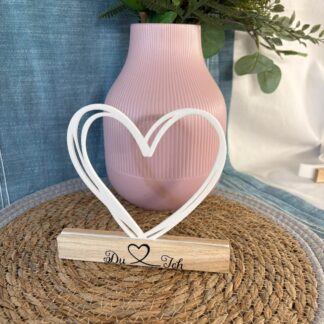 Deko Aufsteller Herz "Du & Ich"
