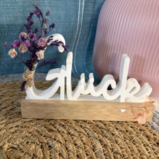 Deko Holzaufsteller "Glück"