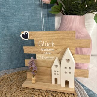 Holzaufsteller Häuser "Glück"