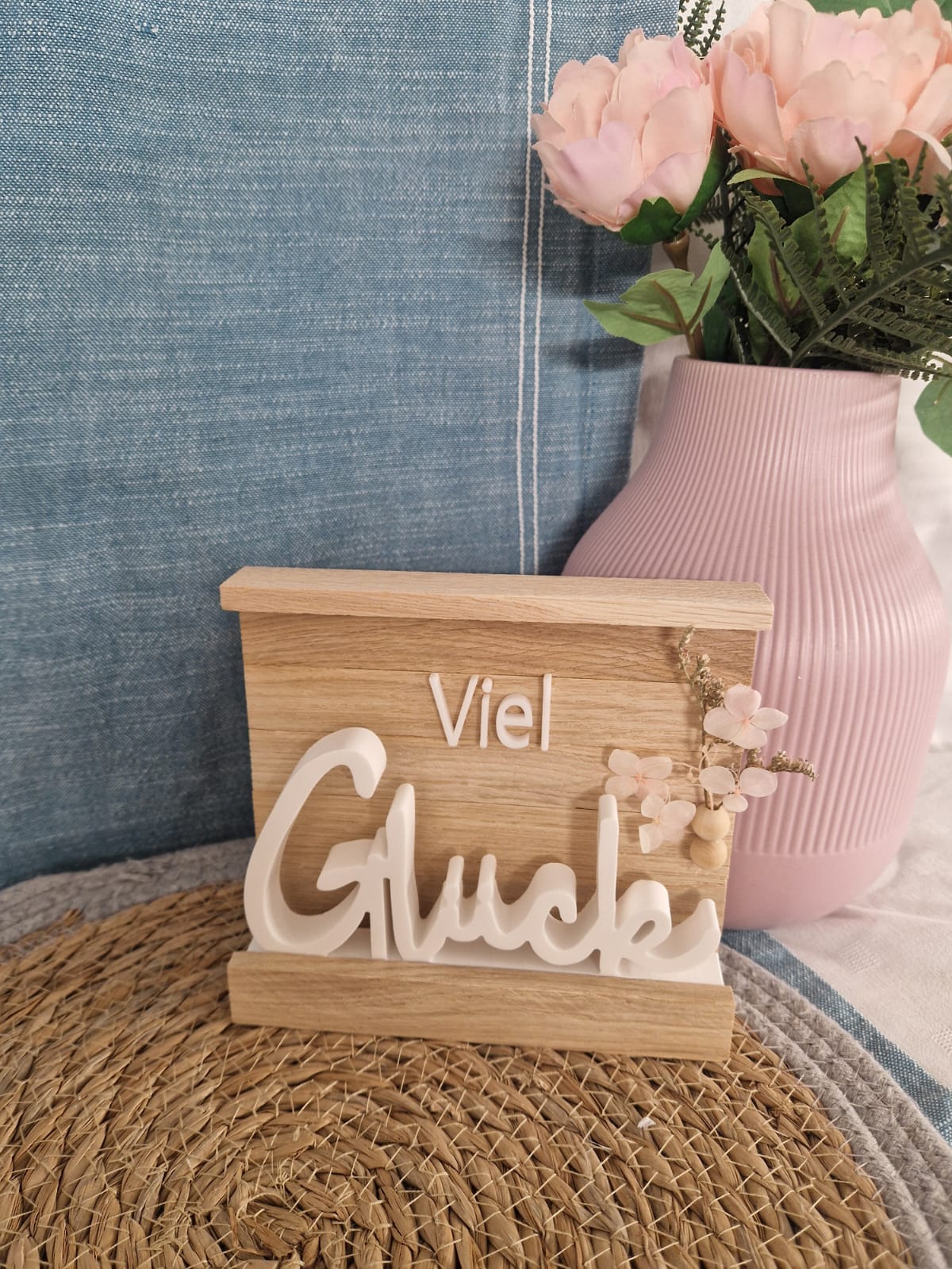 Deko Aufsteller "Viel Glück"