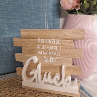 Deko Aufsteller "Glück"