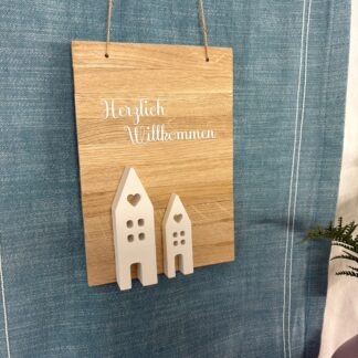 Deko Türschild "Herzlich Willkommen"