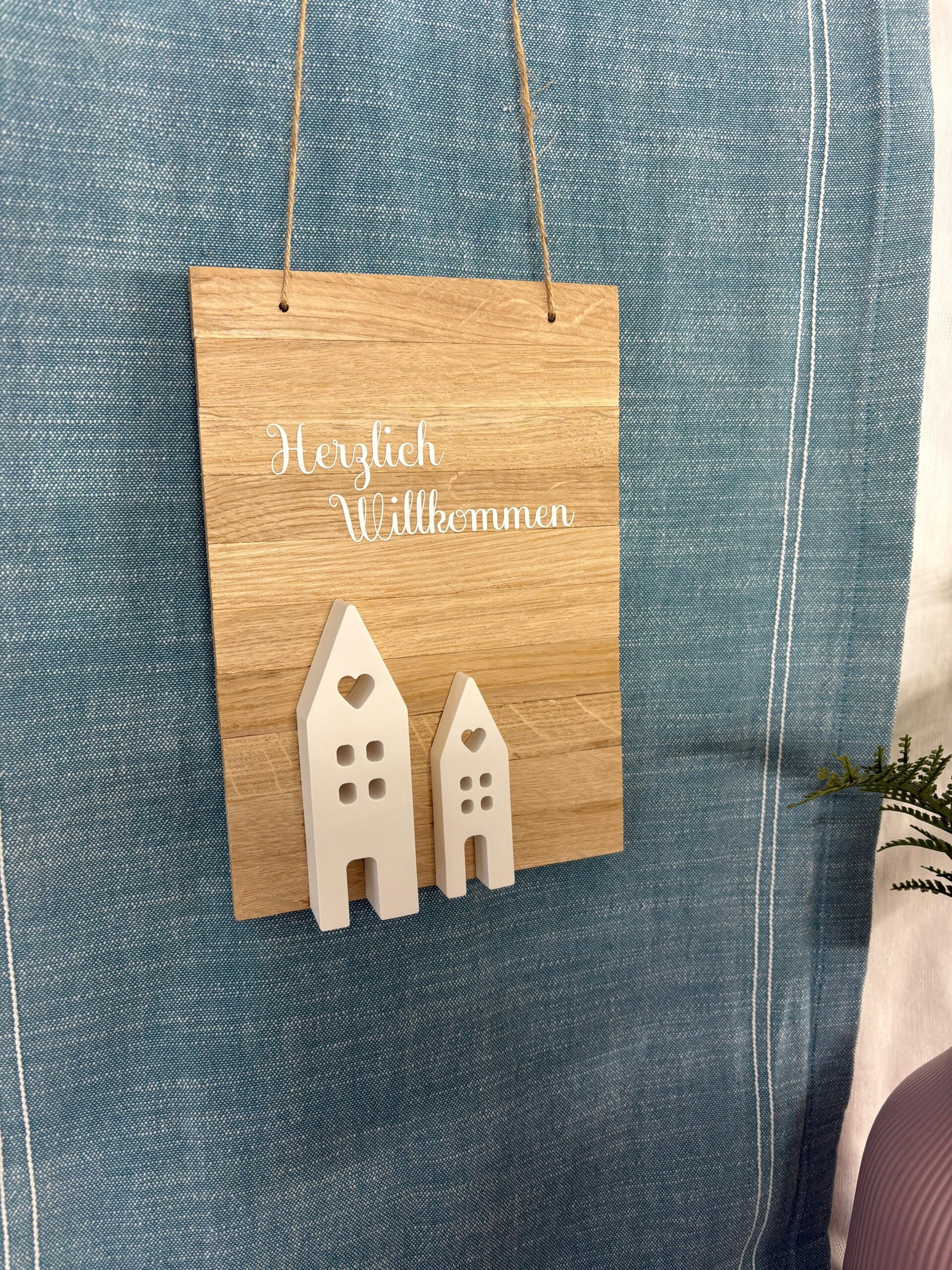 Deko Türschild "Herzlich Willkommen"