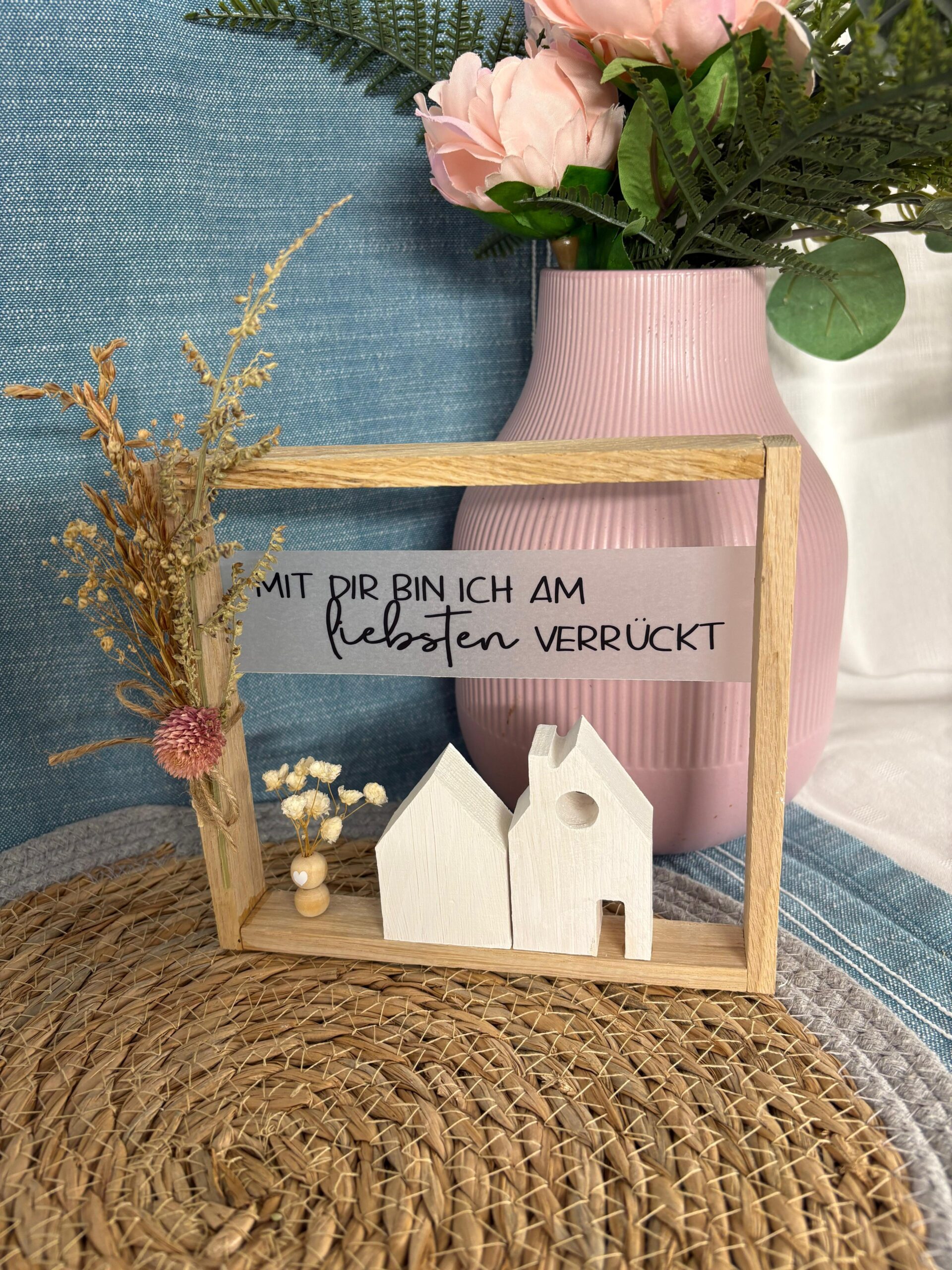 Holzrahmen "Verrückt"