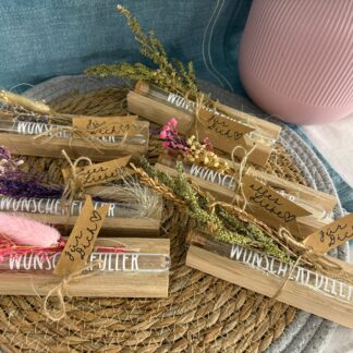 Holzrahmen Wunscherfüller "Reagenzglas"