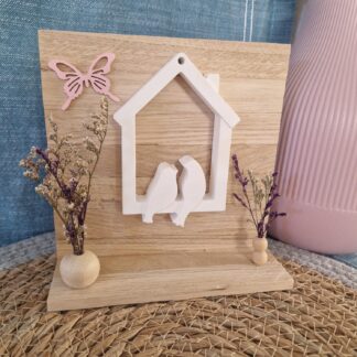 Deko Holzaufsteller "Vogelhaus"