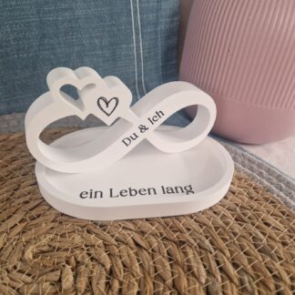 Deko Teller aus Raysin "Ein Leben lang"